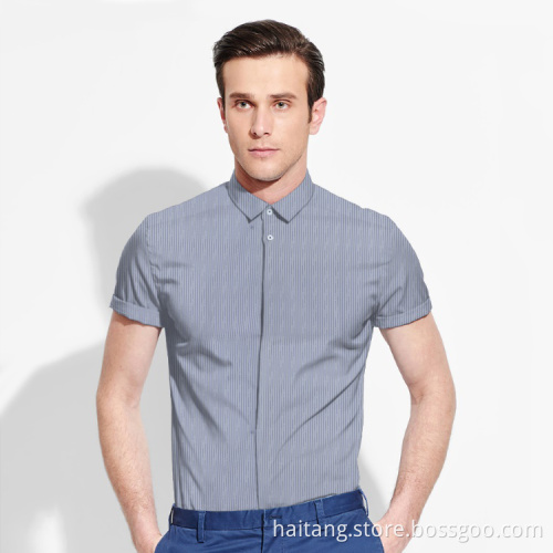 Strip Bamboo Fabric Polyester Fabric Worker's Shirt Textile